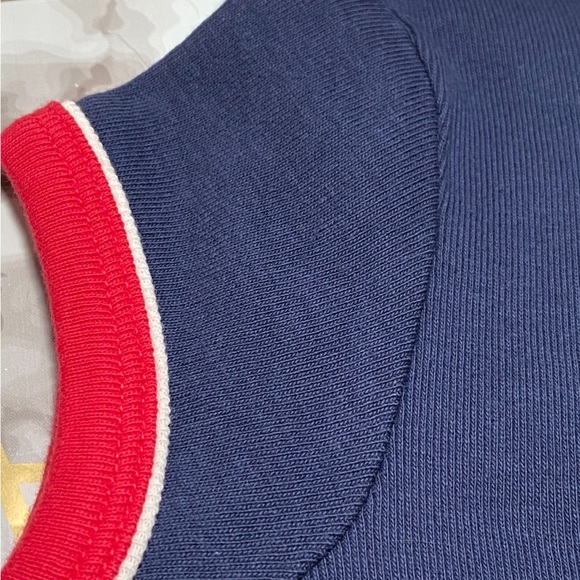 NWT Vintage 2005 Gap Kids LRG 10 Knit Shirt Patriotic Sequin Star Blue Red White - Picture 5 of 6